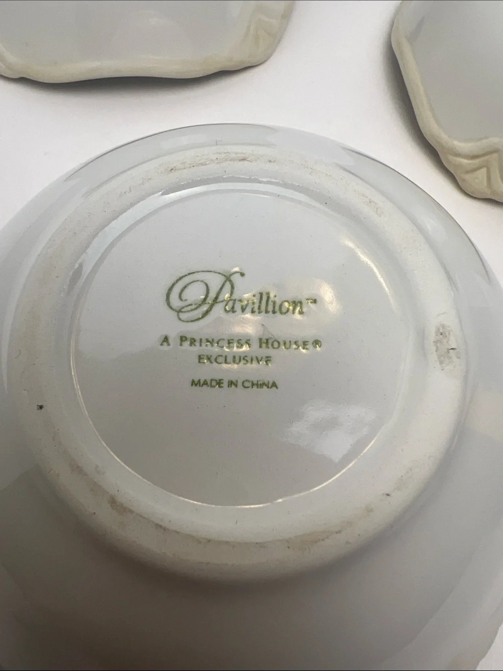 Princess House Pavillion Cream 3-Piece Nesting Serving Bowls Set Discontinued